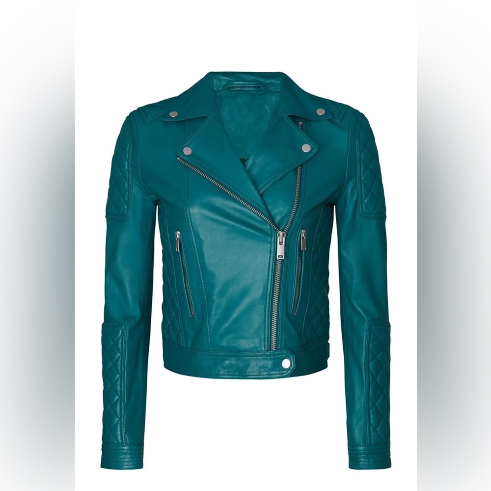 Samantha Sipos Green Quilted Bomber NWOT Size XS
